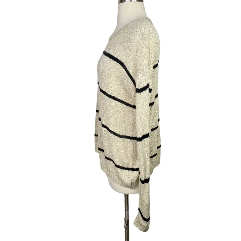 Bobeau Striped Dolman Sweater, Medium
